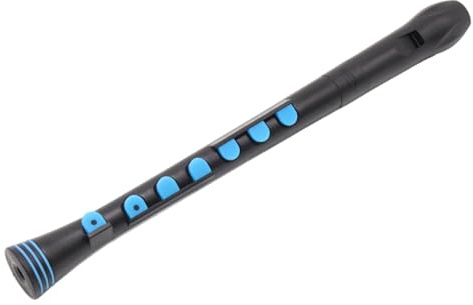 Blockflöjt Plastblockflöjt C Dur Bärbart Nybörjarinstrument(Black blue)