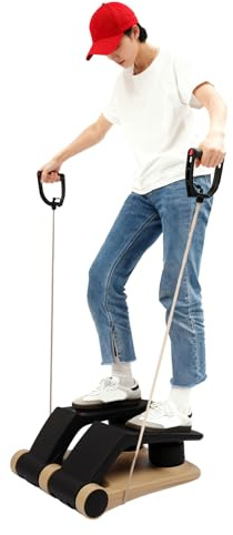 MEELRYD Stepper för hemmet, upp till gunga stepper med gummirep | Stepper kan belastas upp till 150 kg, stairmaster för hem, halkfria pedaler, ben-, arm- och höftträning