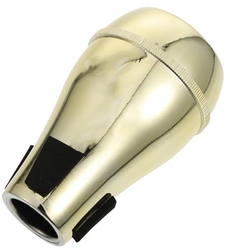 Abs Trombone Mute for Trombone, Easy Install Sound Attenuation | Golden Finish, Lightweight Carry Design, Musical Instrument Supply, for Trumpet Lovers, Quiet Practice Use