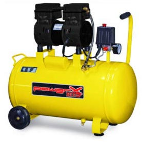 COMPRESSORE 24 25 LT SILENZIATO A SECCO ITALY 8 BAR 1 HP 2 ITALY MANOMETRI 160L/M PISTONI TEFLON SENZA OLIO