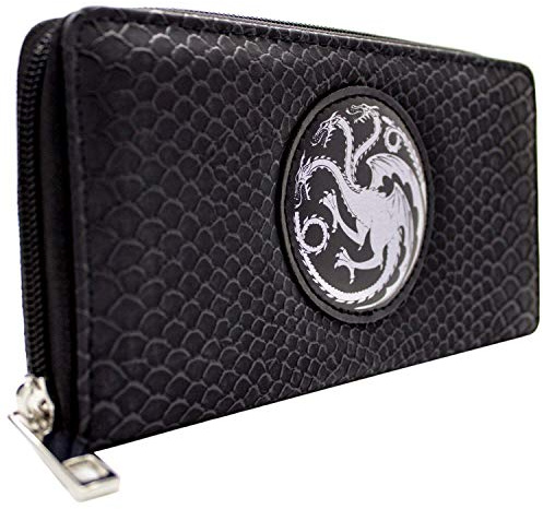 Game of Thrones Feu et Sang Sac/Porte-Monnaie Poche Porte-Monnaie Et Porte Cartes, Noir