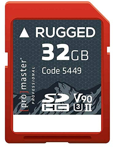 ProMaster SDHC 32GB Rugged™ Memory CardCINE UHS-II, (Model 5449)