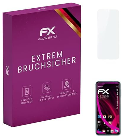 atFoliX Lámina Protectora de plástico Cristal compatible con Xiaomi Redmi Note 9S / Redmi Note 9 Pro Película Vidrio, 9H Hybrid-Glass FX Protector Pantalla Vidrio templado de plástico