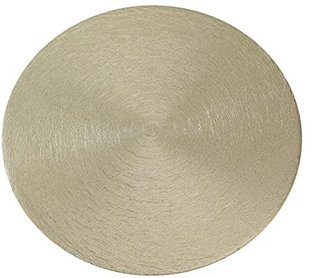 NKlaus Ljuscenttallrik Ljuslykta Aluminium Guld Ø 14 cm Dekorativ Tallrik Ljushållare Borstat Underlägg Bordsad – Design