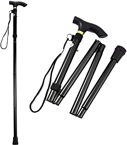 HTUK, Easy Adjustable Height Folding Extendable Walking Cane