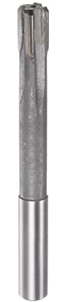 sourcing map Hartmetall Reibahle 12 mm, 4 Schneidig, H8/H7 Genauigkeit, Sandstrahlbeschichtung Maschinenreibahle für Metall Holz Loch Reiben, Gerade Nut Hochgeschwindigkeitsstahl Werkzeug