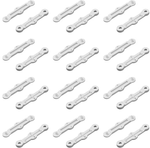 Anwangda 12 Stück Fliegengitter Fenster Clips, Selbstklebende Kunststoff Fenster, Montageschnallen ohne Bohren, Insektenschutzgitter für Küche Balkontür(Weiß)
