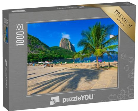 Puzzle 1000 Teile XXL „Berg Zuckerhut und Vermelha Strand, Rio de Janeiro, Brasilien“ – aus der Puzzle-Kollektion Brasilien