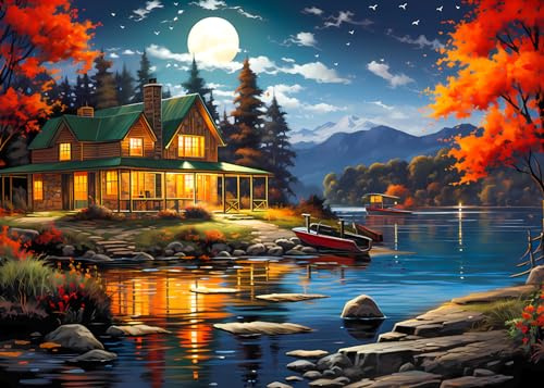 Puzzle 1000 Teilefür Erwachsene -Landschaft Puzzel Natürliche Szene Puzzles für Erwachsene Teens Kinder Interaktives Spielzeug Gehirn Teaser