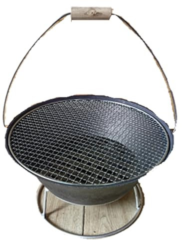 Newmander BBQ braciere Comodo barbecue in ghisa stufa a carbone per tè/caffè, braciere universale da campeggio interno ed esterno