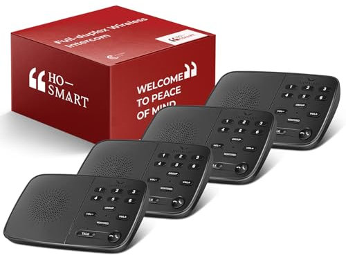 Hosmart UltraSpeak Pro Intercoms Wireless for Home, Two-Way Real-time Intercom Full Duplex Wireless Intercom System for Home Use, Clear Sound House Intercom System for Business with 1200 Feet Range