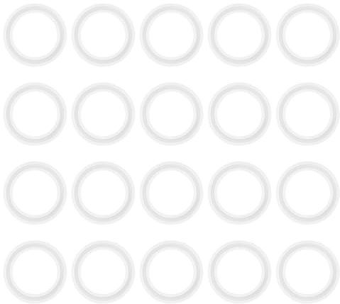 PATIKIL 20pcs Tri Clamps Gasket, 50.5mm OD 35.6mm ID Sanitary TC Tri Clamps Gasket Tri Pipe Silicone Ferrule Washers Tube Fittings O Ring Seal Gaskets for Dairy Brewing Winery Equipment