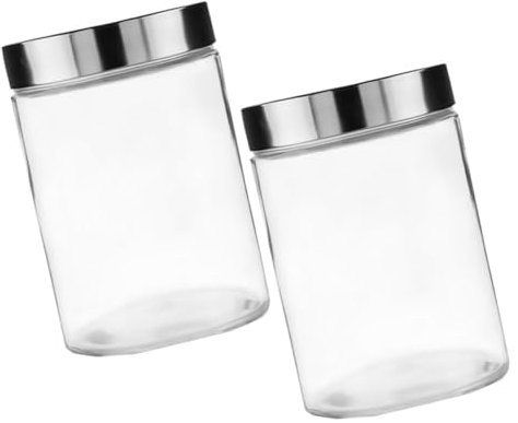Cabilock 2piezas Frasco Vacío De Vidrio De Almacenamiento Sellado Para Té Integral y Alimentos