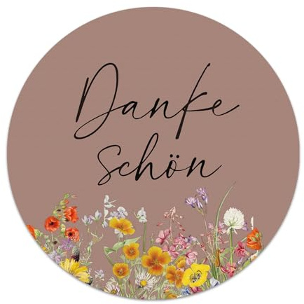 Dankeschön Aufkleber, 120 Stück Danke Aufkleber 4cm Selbstklebend Thank You Sticker Danke Aufkleber Rund für Umschläge Karte Einladungen Geschenk Verpackungen