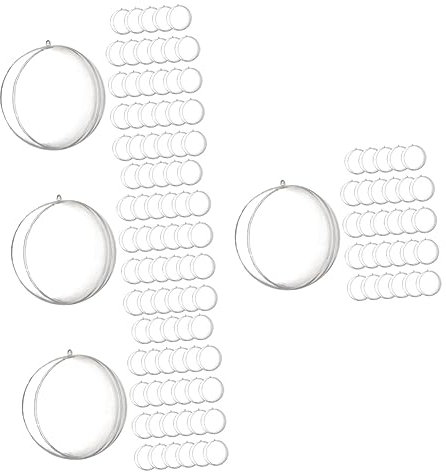 Amosfun 4sets Plastic Ornaments Balls Fillable Ball Pendants Multi-use Decor for Events Wedding Anniversary 30pcs*4