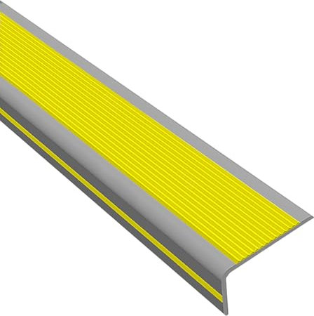 ZIHQRgE Anti-Slip Stair Edging Strip Self-Adhesive PVC Stair Nosing 1000cm Length, Waterproof for Outdoor and Indoor Stair Treads(Jaune)