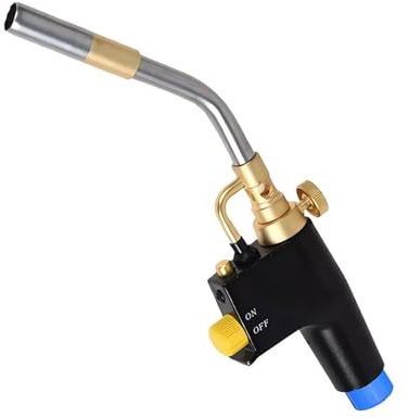 High Intensity Mapp Gas Torch Trigger Start Heavy Duty Plumbing Soldering Brazing Blow for Welding,Barbecue Gas Cylinders not Included