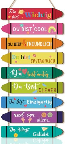 Celestdeco Buntstifte 9er Set Haengeschilder Kinderzimmer Maedchen Wanddeko