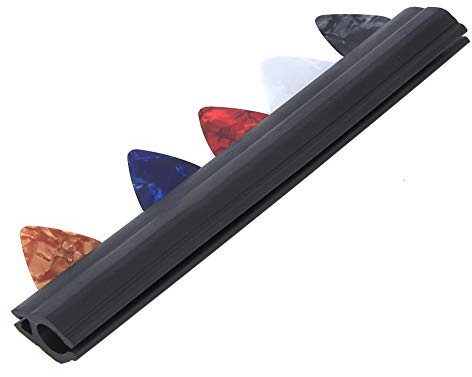 ZJchao Porta Plettri per Chitarra, Compatibile con tutti i supporti microfono standard, Inclusi 5 plettri casual color, Design leggero e duraturo, Per uso sul palco e spettacoli live