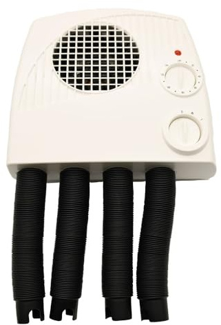 Ducatillon Sèche chaussures et bottes électrique 4 tuyaux 350W à air chaud - Fixation murale - Permet de sècher 2 paires de chaussures simultanèment