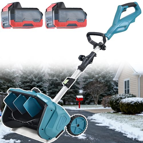 ZYGPH Quitanieves eléctrico inalámbrico de 1000 W sin escobillas: Uso con una Sola Mano, fácil de Quitar la Nieve para Personas Mayores y Cualquier Persona. Profundidad de 20 cm. Incluye 1 batería.