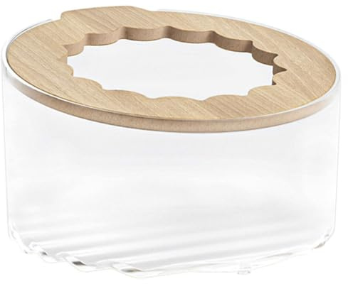 OHPHCALL Guinea Pig Bath Box with Plastic Basin and Wood Lid, Small Pet Hamster Sand Bath Toilet for Bathroom and Play Use, Suitable for Hamsters, Gerbils, and Small Rodents