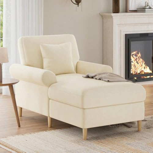 Poltrona relax imbottita XXL – convertibile a Meridian, morbida imbottitura – ideale per leggere, rilassarsi o una notte extra, colore beige –