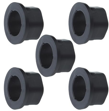 BETOOKY 5 Pezzi Boccola Flangia Esagonale Nera in Plastica per Tosaerba e Spalaneve Resistenza all’Usura e agli Urti Struttura Esagonale Adatta per Giardinaggio
