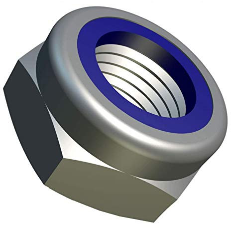 M5 Tuerca Hexagonal Hueca (Paquete de 25) de Acero Inoxidable Tuerca de Bloqueo de Nylon Tuercas de Bloqueo para Pernos/Tornillos - Fijación ISO 10511 DIN 985 5mm
