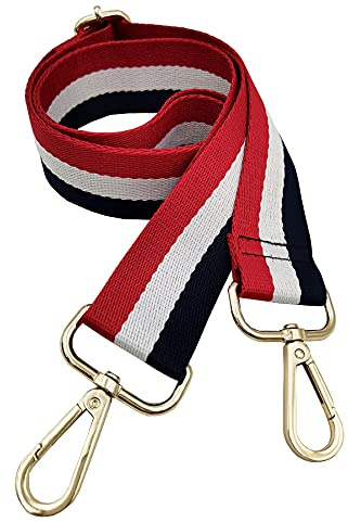 Verstellbarer Schultergurt Taschengurt Schulterriemen Umhängegurt für Schultertasche Tragetaschen und Handtaschen Breit 40mm -Streifen 75-135cm