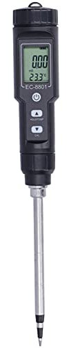 Testeur de Sol Mètre pH-mètre de Sol Détecteur de Fertilité D'éléments Nutritifs de Sol de Testeur de Température de Conductivité électrique de Mètre D'EC de Numérique pour Les Fleurs
