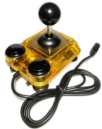 ArcadeR 9 pin standard Joystick kompatibel zu Atari, Commodore, Sega etc., Farbe:Transparent gelb