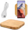 QI Wireless Ladegerät 15W kompatibel mit Samsung Galaxy Z Flip 6 5 4 3 / Fold 6 5 4 3 2 Ladestation Kabellos Bambus Induktives Laden Induktionsladegerät aus Echtholz, Modell:Quadrat