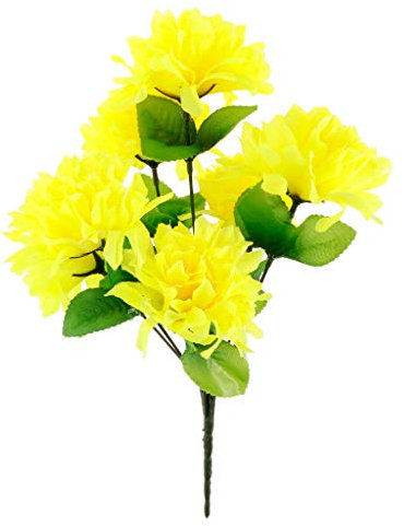 OFUNGO Ghirlanda Artificiale Piante Fiori, Bouquet di Seta Artificiale Tomba funebre Fiori commemorativi Decorazioni for la casa 35 cm, Giallo, Come descritto (Color : Yellow)
