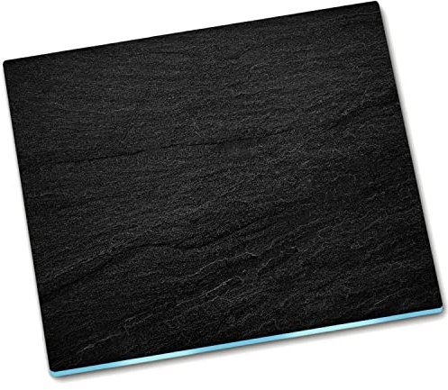 Décormat planches à découper planche de protection de cuisine en verre durci éclaboussure de protection de poêle plaque de couvercle 60x52 cm - pierre de granit noir
