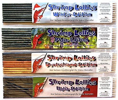 Shrimp-Lollies Sonder-Editionen-Set (4x10 Stück) / Garnelen Lollies Futter Sticks Futterstangen