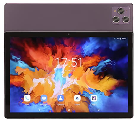Hosie Tablet da 10,1 Pollici, Viola Tablet da 8 GB 128 GB Chiamata 4G 100-240 V Processore Octa Core Anteriore 8 MP Posteriore 20 MP 2.4G 5G WiFi per Disegnare per Android 11 (Spina UE)