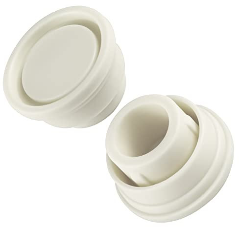 2pcs Pool Ladder Bumpers, White Pool Ladder Bumpers for Inground Pool to Protect Swimming Pool Ladder Replacement Steps, Rubber Material Pool Ladder Caps Parts.