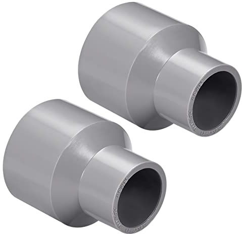 QUARKZMAN 40mm x 25mm PVC Réduction Couplage 2 PCS DWV Tuyau Gris | Raccord Couplage Connecteurs pour Bâtiment Irrigation Plomberie Installation