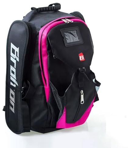 Rollschuh -Rucksack für Eis- und Inline-Skates oder Schlittschuhe,1680D Oxford-Stoff, große Kapazität Skating-Taschen zum Tragen von Schlittschuhen, Inlineskates, Sportausrüstung-pink||34*20*46CM