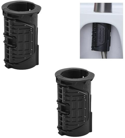 UFURMATE 2 Stück Kunststoff Wasserhahn Kontermuttern Schnellverschluss Küchenarmatur Befestigungsmuttern Wasserhahn Anti-Lockerungsmutter Wasserhahn Kontermuttern für Küche Badezimmer (Schwarz)