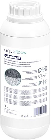 Aquafloow Nachfüllgranulat 1 Liter, Universal Nachfüllgranulat für Wasserfilter, Wasserfiltergranulat für Wiederbefüllbare Kartuschen, Filtergranulat für Kannen, Entkalker für Filterkartuschen