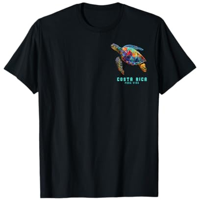 Costa Rica Pura Vida Vintage Reise-Souvenir Meeresschildkröte T-Shirt