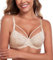 Lemorosy Women's Lace Bras Sexy Push Up Comfort Full Cup Plus Size Underwear(Beige,38E)