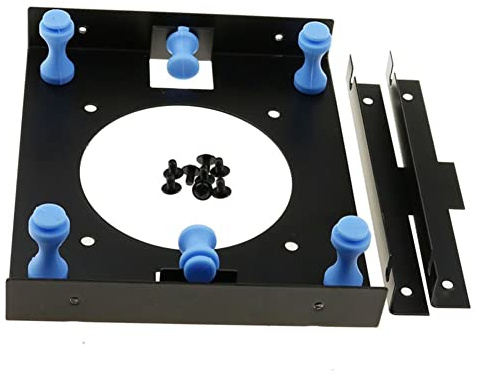 casstaly metall svart stötsäker 3,5 hårddisk till 5,25 tum DVD ROM Bay monteringsadapter