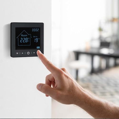 Termostato intelligente per riscaldamento a pavimento, termostato wifi, termostato intelligente da parete per riscaldamento a gas/acqua, 15 x 20 x 10 cm (riscaldamento a pavimento ad acqua)