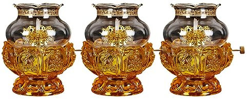 YKSJDFH Retro-Öllampen, Metallglas-Kerosinlampe, 5,3 Zoll Winddichte Öllaterne für den Innenbereich, Heimdekoration, Öllichter für Mini-Notlicht für Schlafzimmer, Esszimmer, Arbeitszimmer