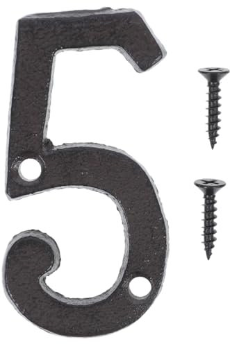 GETAJGHSD 1set Sign Modern House Number Cast Iron Mailbox Flag Replacement Wide Application Range Workmanship Address Number