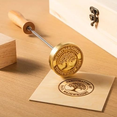 Holzbrand-Eisenstempel, individueller Messingstempel für Holz, Grillen, Backen, Brandeisen, personalisiertes Holzbearbeitungswerkzeug, Halloween-Weihnachtsgeschenke für Mutter, Vater, Freund