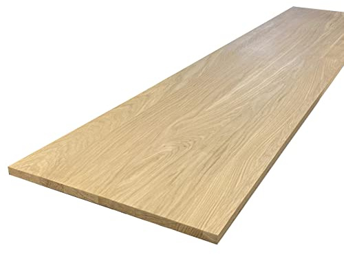 FORESTEA Tablette chêne Massif Pleines Lames 1200 x 400 x 20 mm FSC Mixte